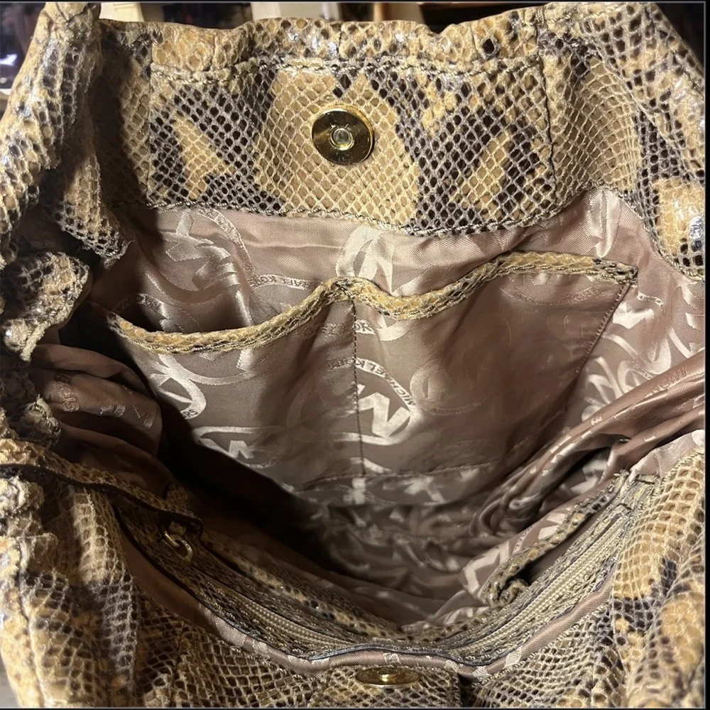 Michael Kors Designer Y2K Snakeskin Shoulder Bag